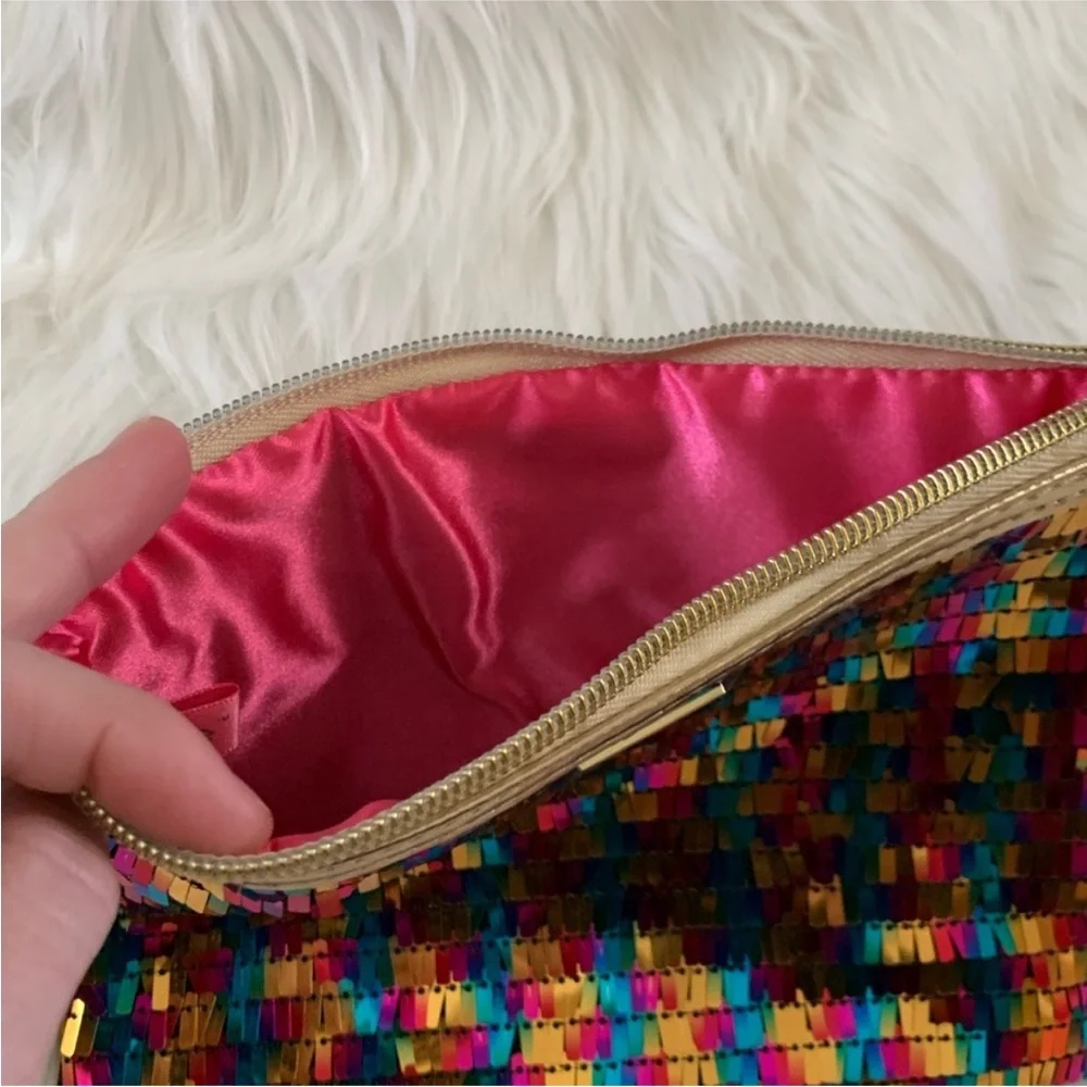 Tarte rainbow sequins cosmetic bag excellent like new